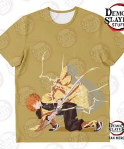 Demon Slayer Shop – Zenitsu Agatsuma 3D T-shirt Kimetsu no Yaiba Merch