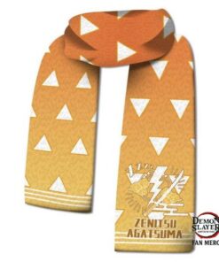 Demon Slayer Shop – Zenitsu Agatsuma Scarf Kimetsu no Yaiba Merch