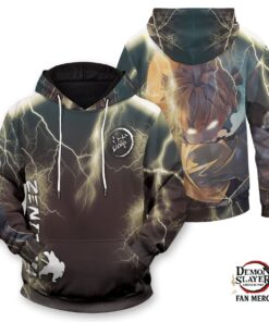 Demon Slayer Hoodie Shop – Thunderclap Flash Style Unisex Pullover Hoodie