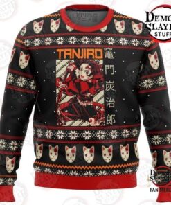 Demon Slayer Shop – Tanjiro Premium Ugly Christmas Sweater Kimetsu no Yaiba Merch