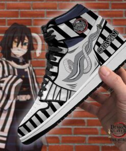 Demon Slayer Shop – Obanai Iguro Sneakers Sword Snake Anime Sneakers Kimetsu no Yaiba Merch