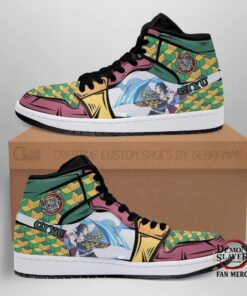 Demon Slayer Shoes – Giyu Skill Water Breathing Anime Sneakers Fan