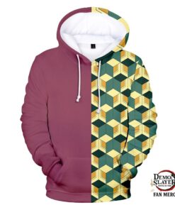Kimetsu no Yaiba Hoodie Giyuu Tomioka Pattern Official Merchandise