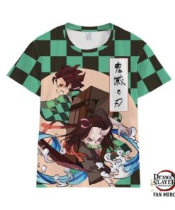 Kimetsu no Yaiba T-Shirt Tanjiro & Nezuko Kamado Duo Official Merchandise