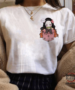 Kimetsu no Yaiba T-Shirt Nezuko Pocket Official Merchandise