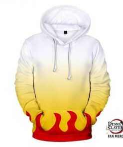 Kimetsu no Yaiba Hoodie Rengoku Kyojuro Pattern Official Merchandise
