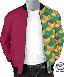 Demon Slayer Shop – Giyuu Tomioka Custom Bomber Jacket Kimetsu no Yaiba Merch