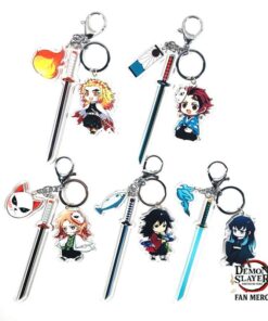 Demon Slayer Keychain – Kimetsu No Yaiba Sword Acrylic Pendant Keychain Gifts