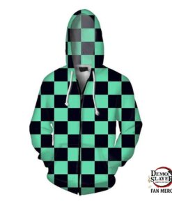 Kimetsu no Yaiba Hoodie Zip Up Tanjiro Kamado Official Merchandise