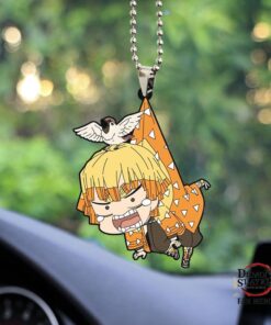 Anime-Inspired Zenitsu Demon Slayer Custom Shape Ornament – Custom Shape Car Accessories Decor