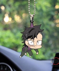Anime Cute Demon Slayer Genya Shinazugawa Custom Shape Ornament Custom Auto Car Accessories Decorations