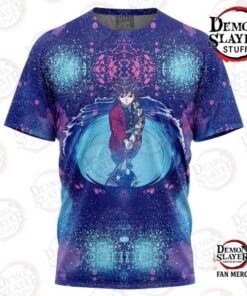 Demon Slayer Shop – Stained Water Giyuu T-Shirt Kimetsu no Yaiba Merch