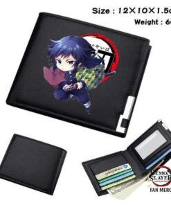 Demon Slayer Shop -Giyu Tomioka Black Wallet Bifold Leather
