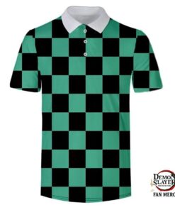 Kimetsu no Yaiba Polo Shirt Tanjiro Kamado Pattern Official Merchandise