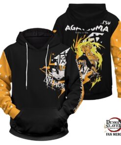 Demon Slayer Hoodie Shop – Zenitsu Thunders Unisex Pullover Hoodie