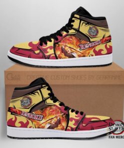 Demon Slayer Shop – Rengoku Shoes Boots Anime Sneakers Fans Gift Ideas Kimetsu no Yaiba Merch