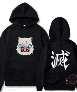 Kimetsu no Yaiba Hoodie Kawaii Inosuke Boar Head Official Merchandise