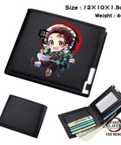 Demon Slayer Shop -Tanjiro Kamado Black Wallet Bifold Leather
