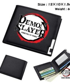 Demon Slayer Shop – Demon Slayer Black Wallet Bifold Leather