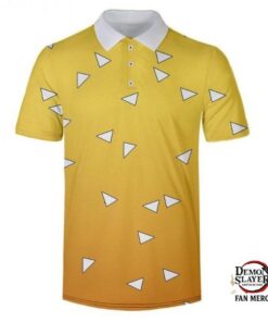 Kimetsu no Yaiba Polo Shirt Zenitsu Agatsuma Pattern Official Merchandise