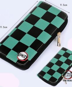 Demon Slayer Shop – Tanjiro Kamado Uniform PU Leather Wallet Kimetsu no Yaiba Merch