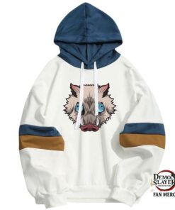 Kimetsu no Yaiba Hoodie Inosuke Hashibira Streetwear Boar Head Official Merchandise