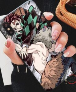 Kimetsu no Yaiba iPhone Case – Tanjiro vs Inosuke Official Merchandise