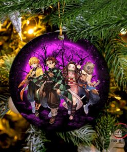 Demon Slayer Pink Moonlight Circle Ornament Perfect Holiday Gift